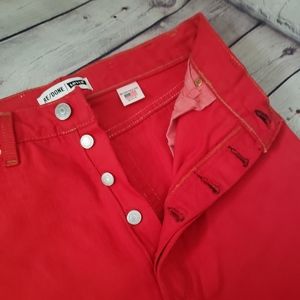 Re/Done High Rise Red Distressed Levi's size 24